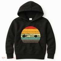 Formula Race Car Sunset Retro Driver Racing Fans Kids Hoodie thumb 0