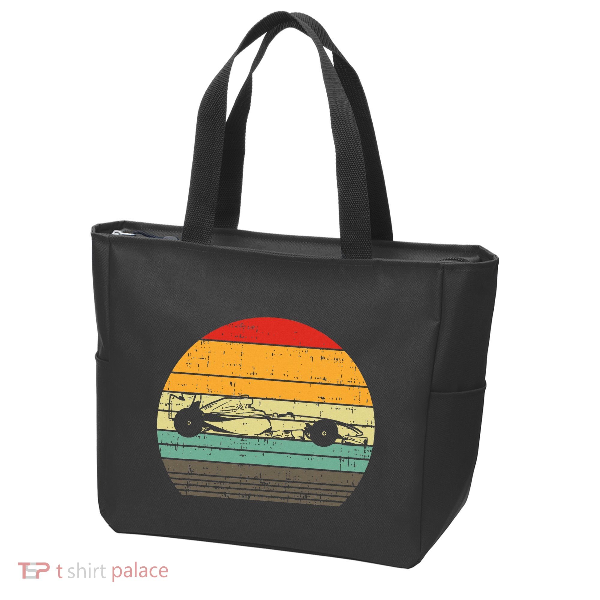 Formula Race Car Sunset Retro Driver Racing Fans Tote Bag
