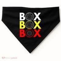 Formula Racing Car Box Box Box Radio Call To PitBox Car Race USA-Made Doggie Bandana thumb 0
