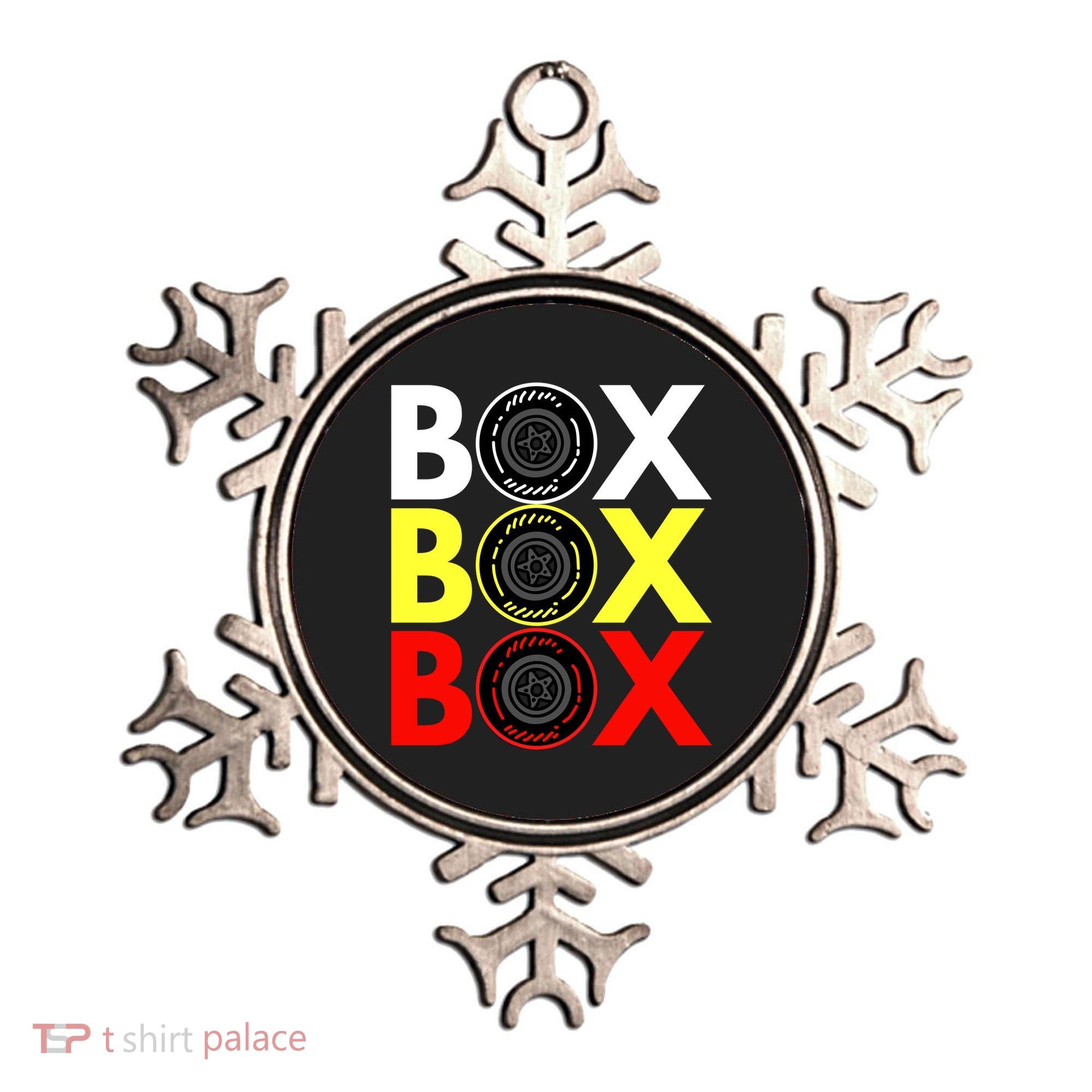 Formula Racing Car Box Box Box Radio Call To PitBox Car Race Ornament