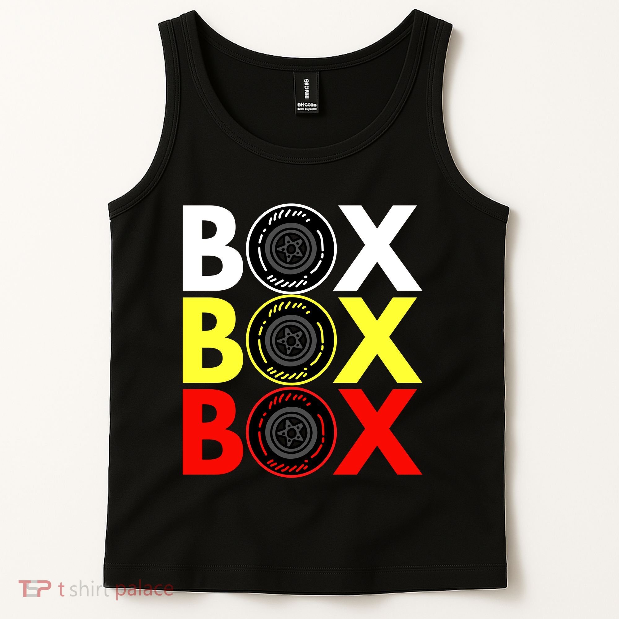 Formula Racing Car Box Box Box Radio Call To PitBox Car Race Tank Top
