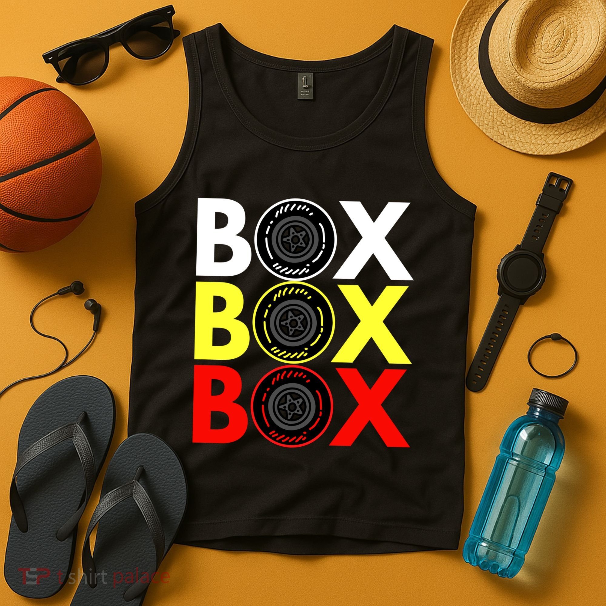 Formula Racing Car Box Box Box Radio Call To PitBox Car Race Tank Top