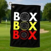 Formula Racing Car Box Box Box Radio Call To PitBox Car Race Golf Towel thumb 1