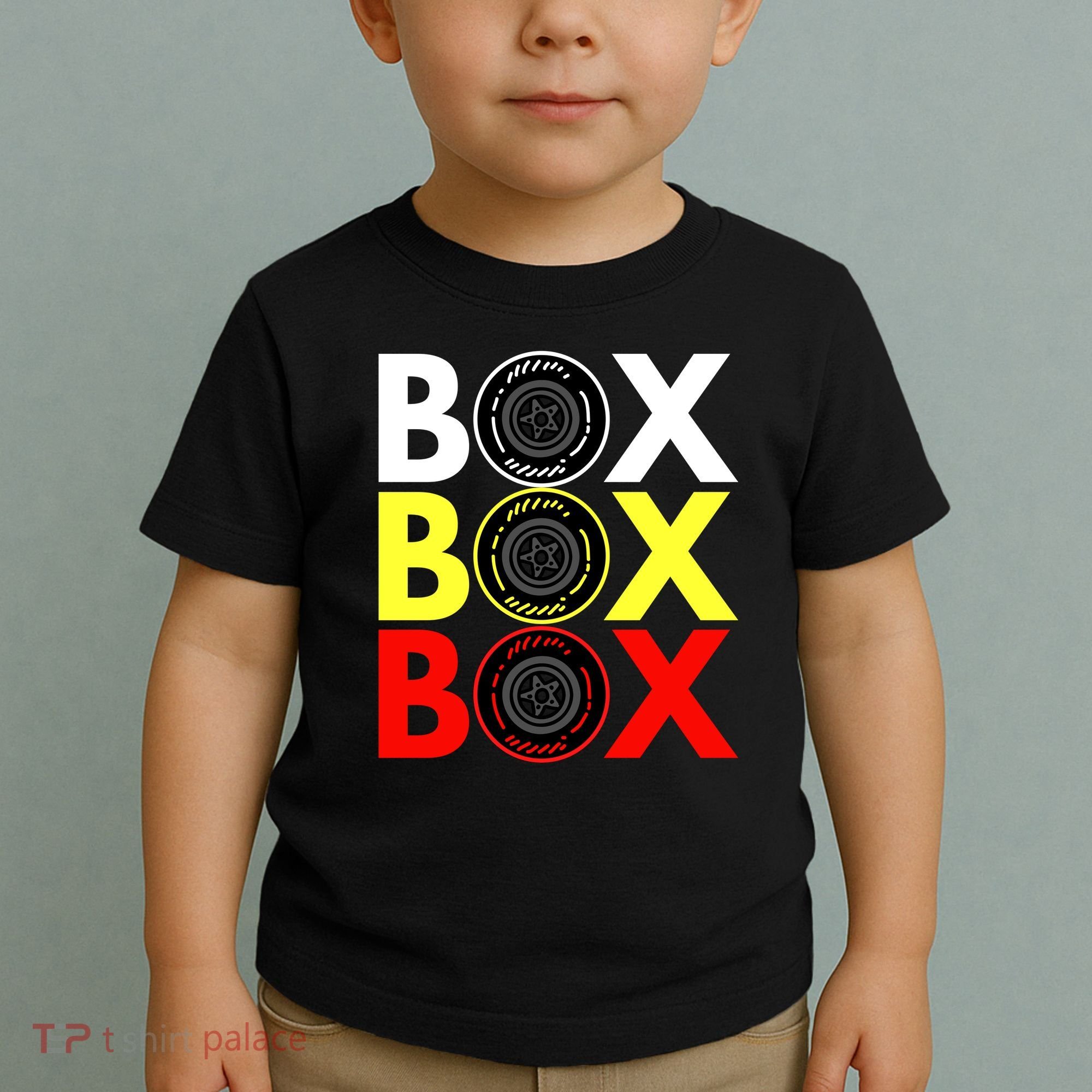 Formula Racing Car Box Box Box Radio Call To PitBox Car Race Toddler T-Shirt