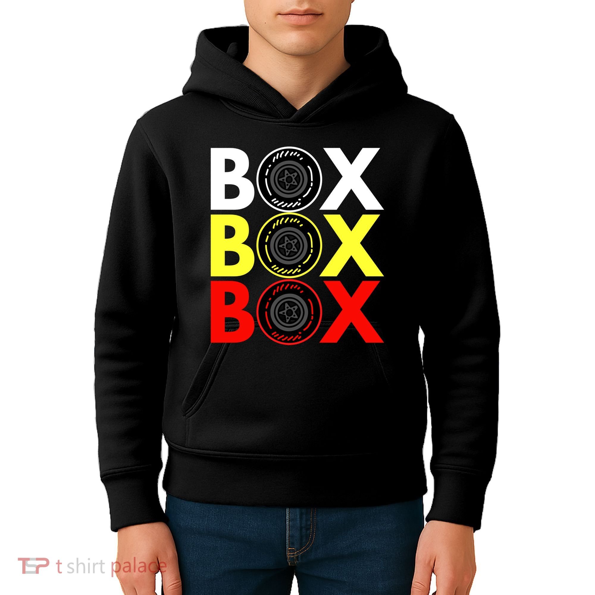 Formula Racing Car Box Box Box Radio Call To PitBox Car Race Kids Hoodie
