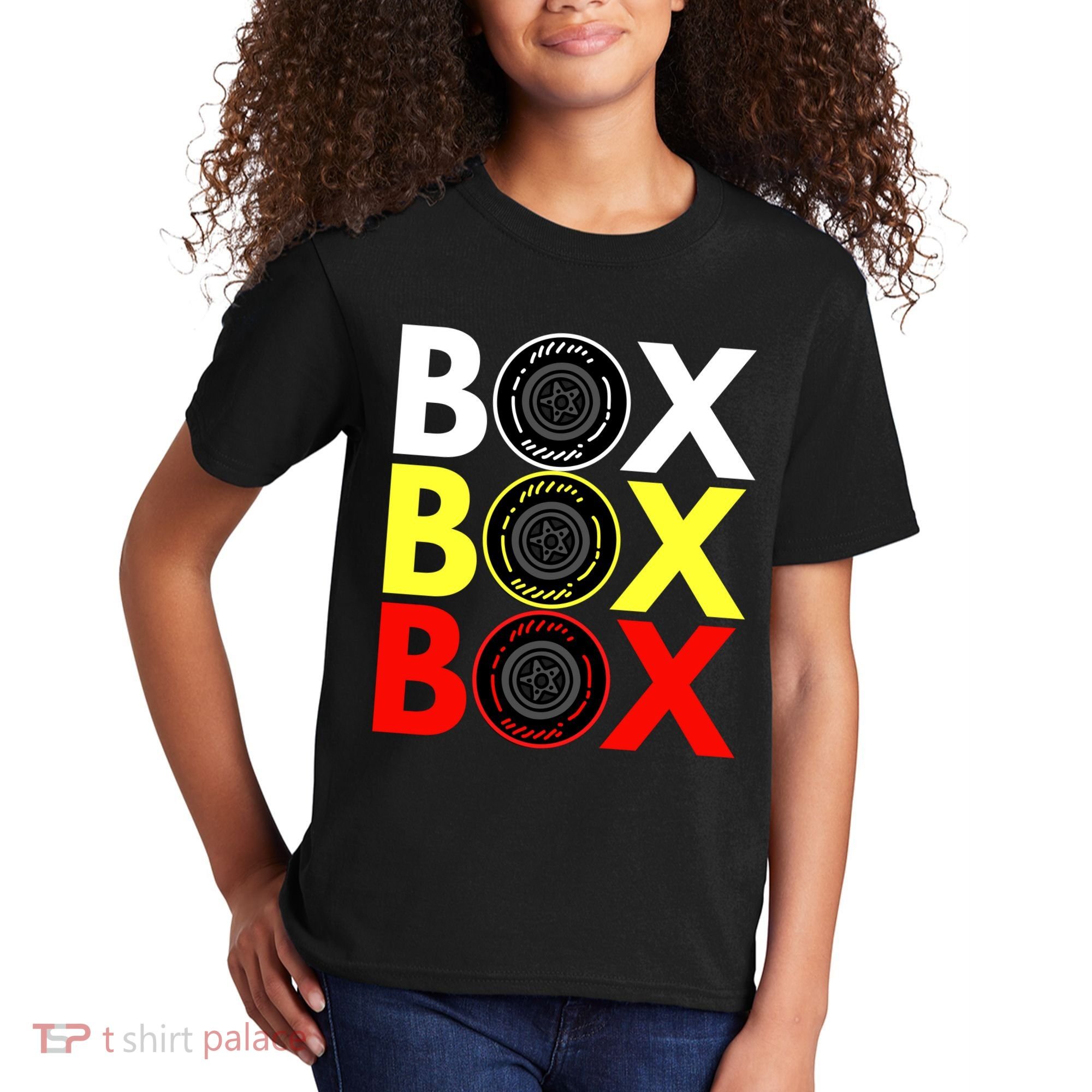 Formula Racing Car Box Box Box Radio Call To PitBox Car Race Kids T-Shirt