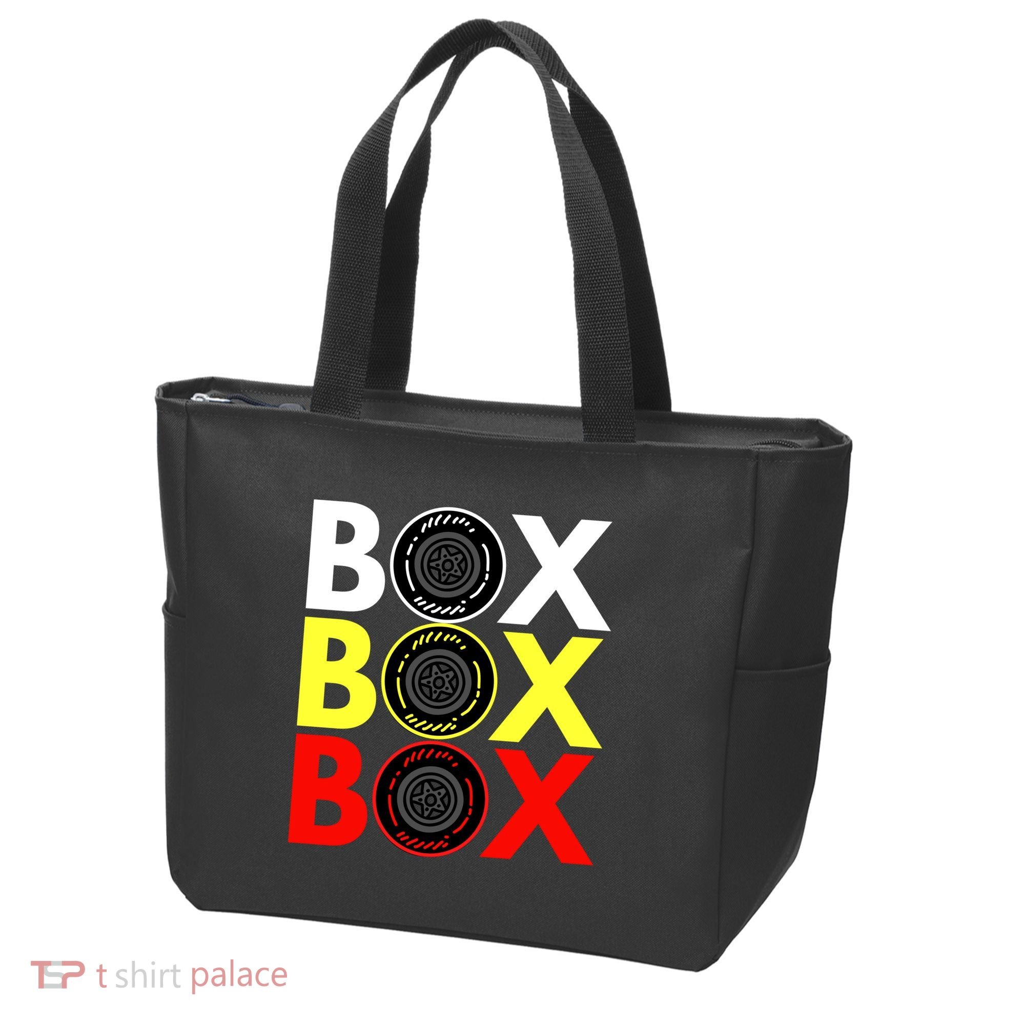 Formula Racing Car Box Box Box Radio Call To PitBox Car Race Tote Bag