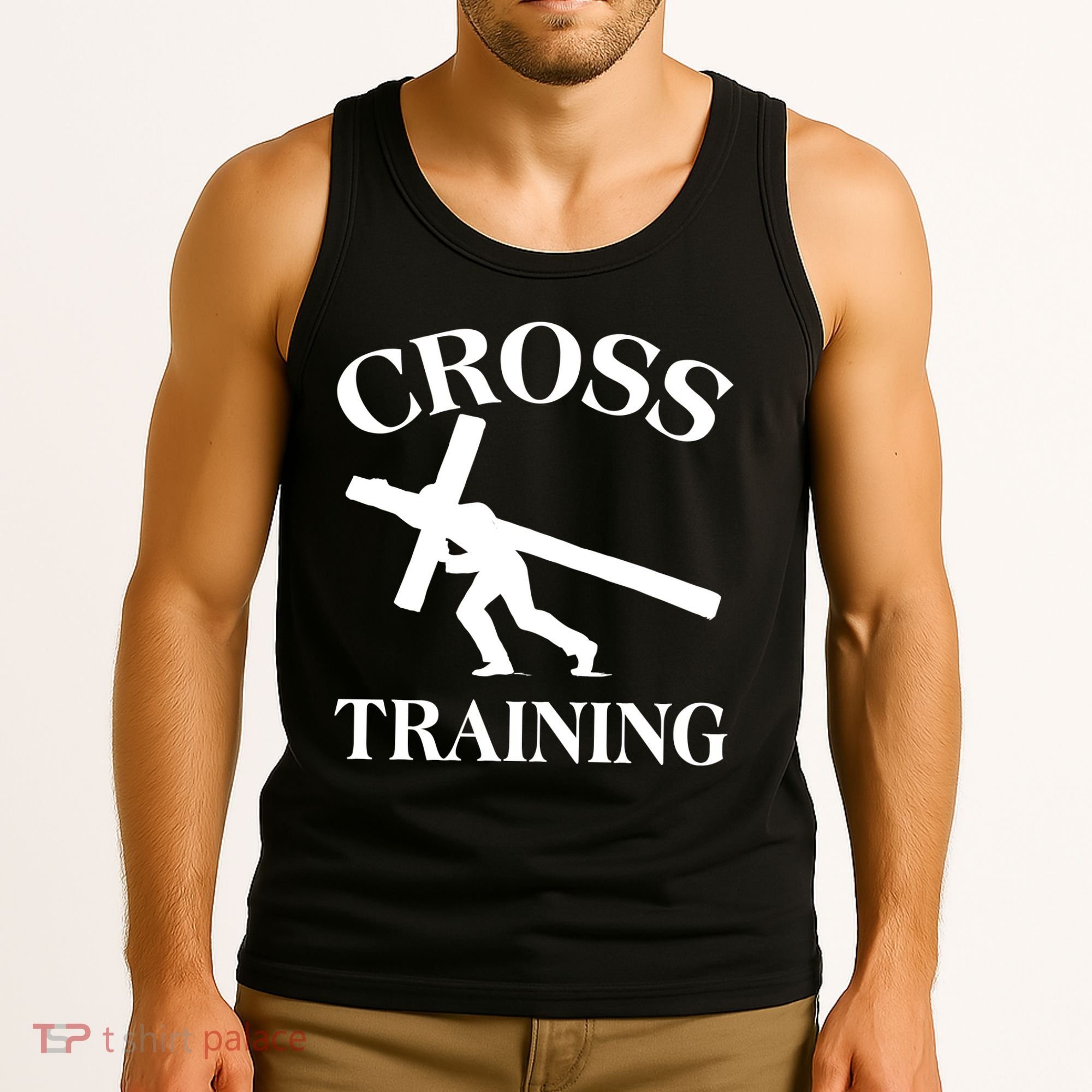 Funny Religous Cross Training Tank Top