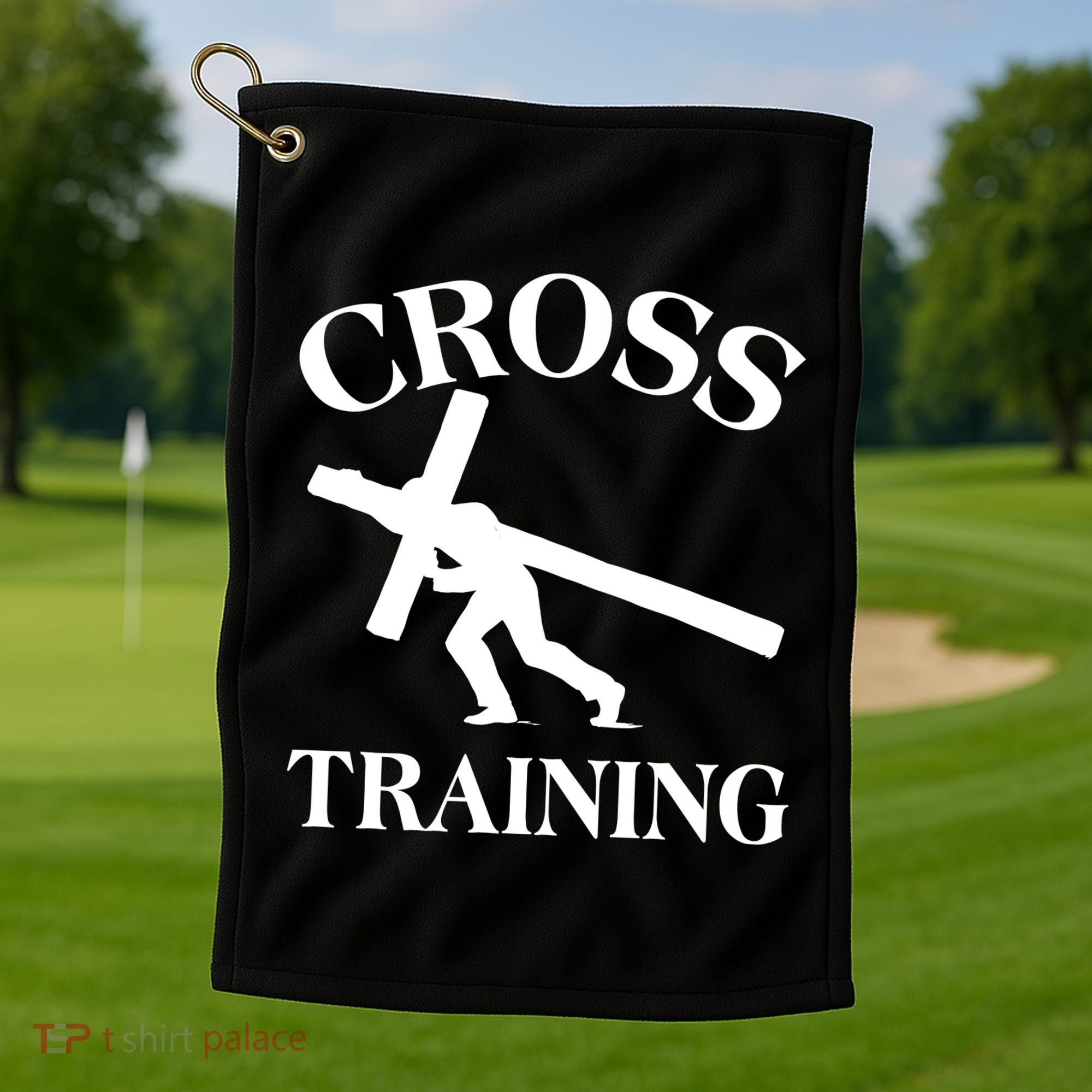Funny Religous Cross Training Golf Towel