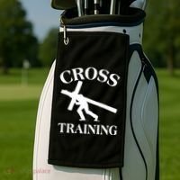 Funny Religous Cross Training Golf Towel thumb 2