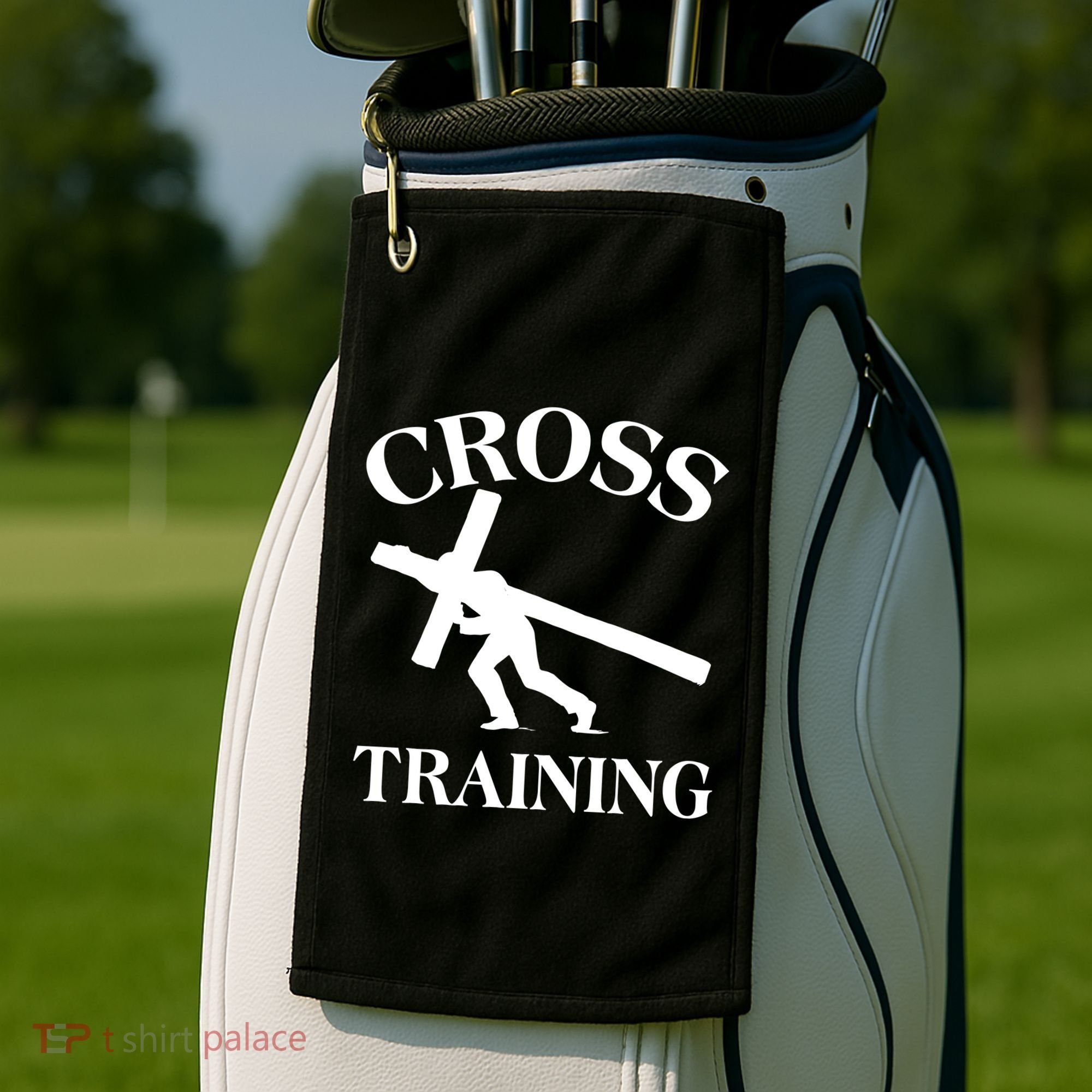 Funny Religous Cross Training Golf Towel