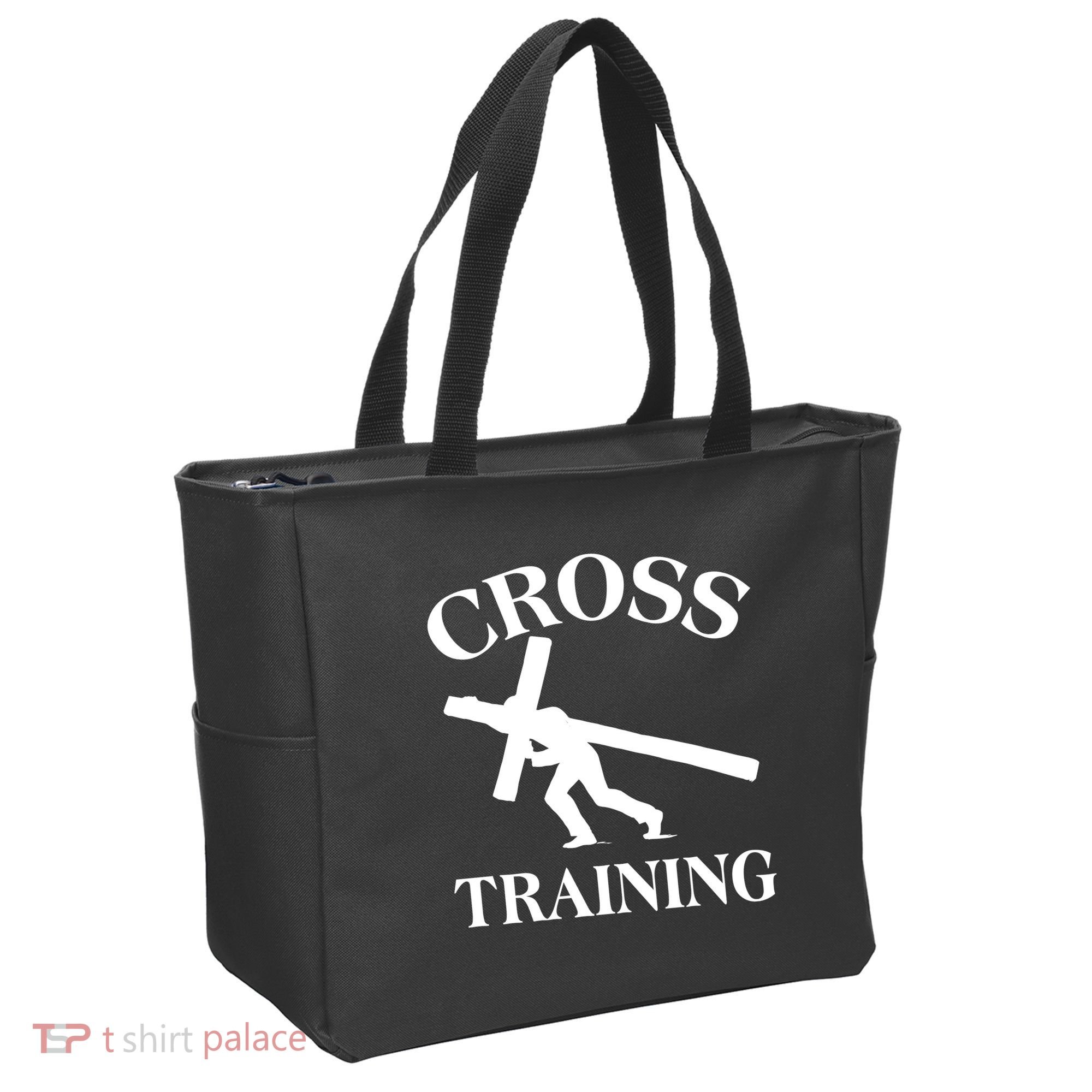 Funny Religous Cross Training Tote Bag