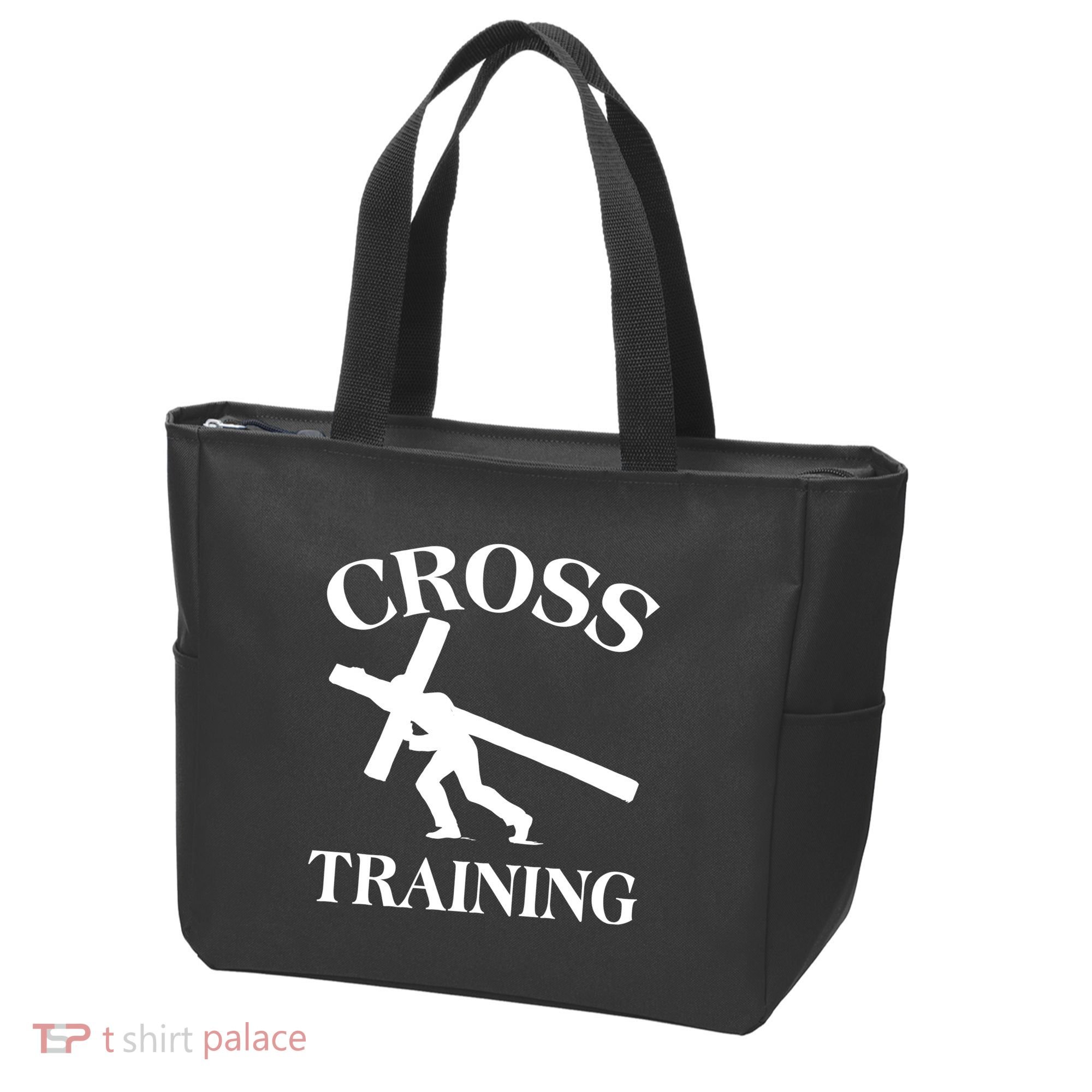 Funny Religous Cross Training Tote Bag