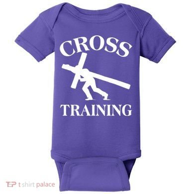 Funny Religous Cross Training Baby Bodysuit