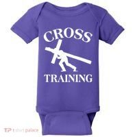 Funny Religous Cross Training Baby Bodysuit thumb 0