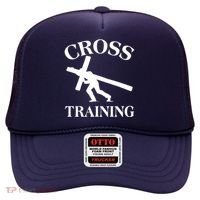 Funny Religous Cross Training Hat thumb 0
