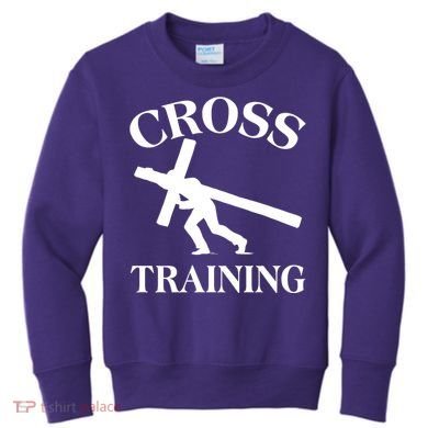Funny Religous Cross Training Kids Sweatshirt