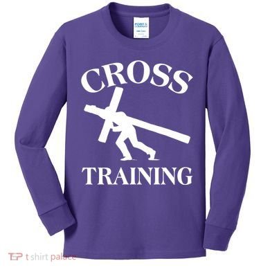 Funny Religous Cross Training Kids Long Sleeve Shirt