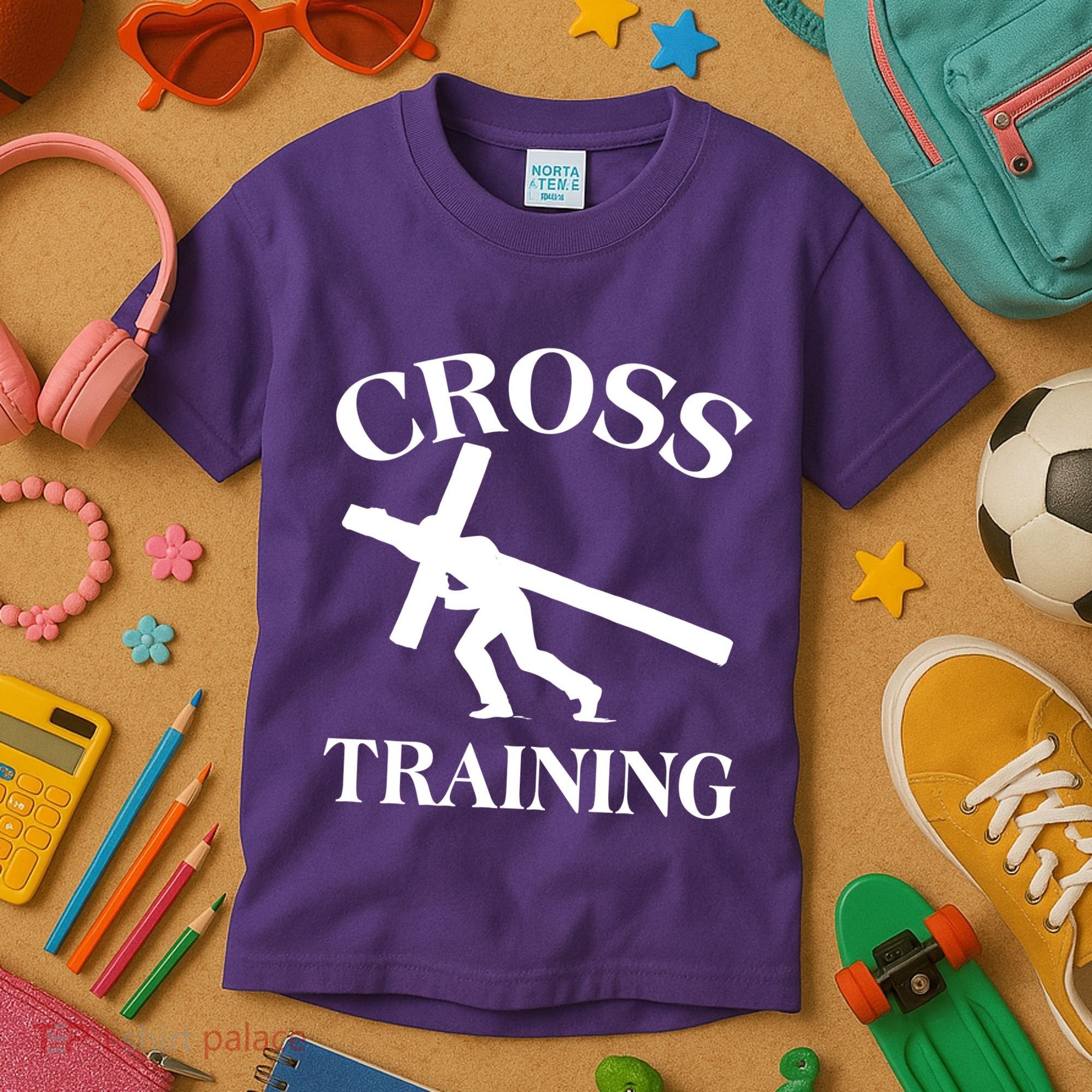 Funny Religous Cross Training Kids T-Shirt