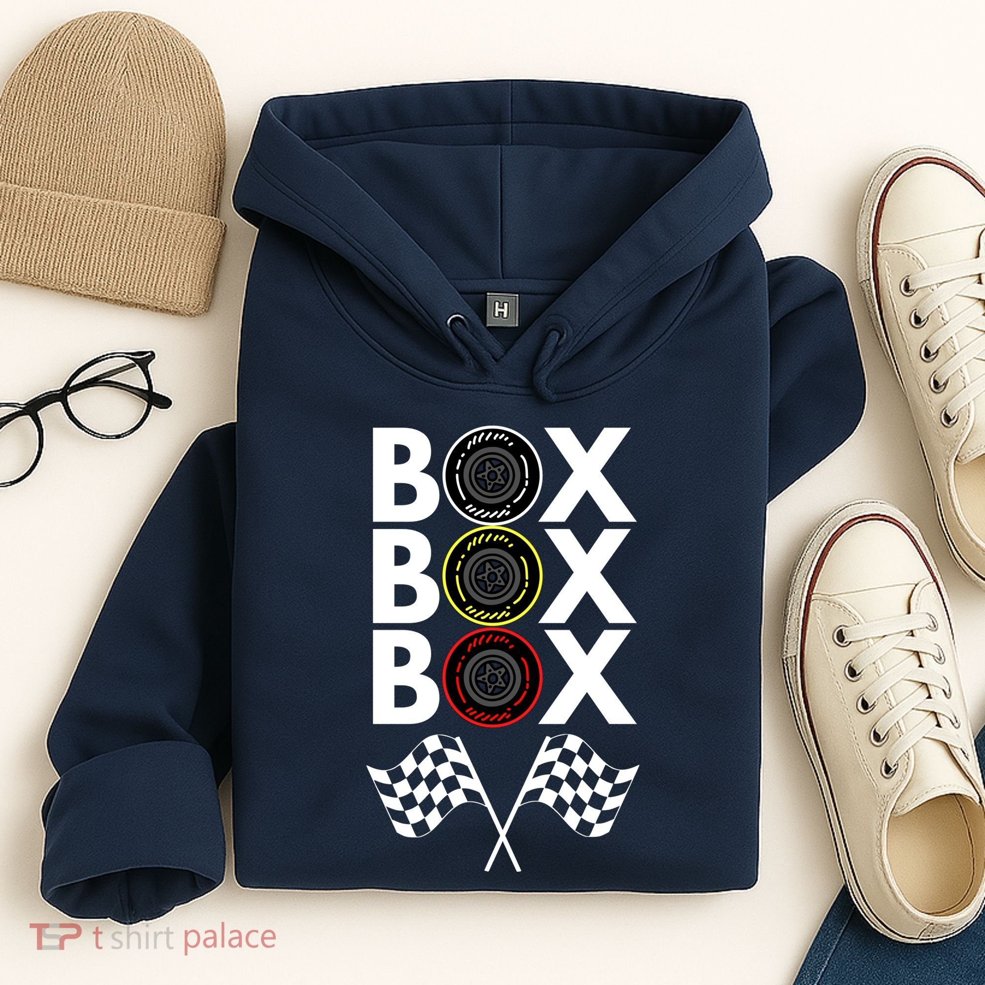 Formula Racing Car, Box Box Box Radio Call To PitBox Car Race Hoodie
