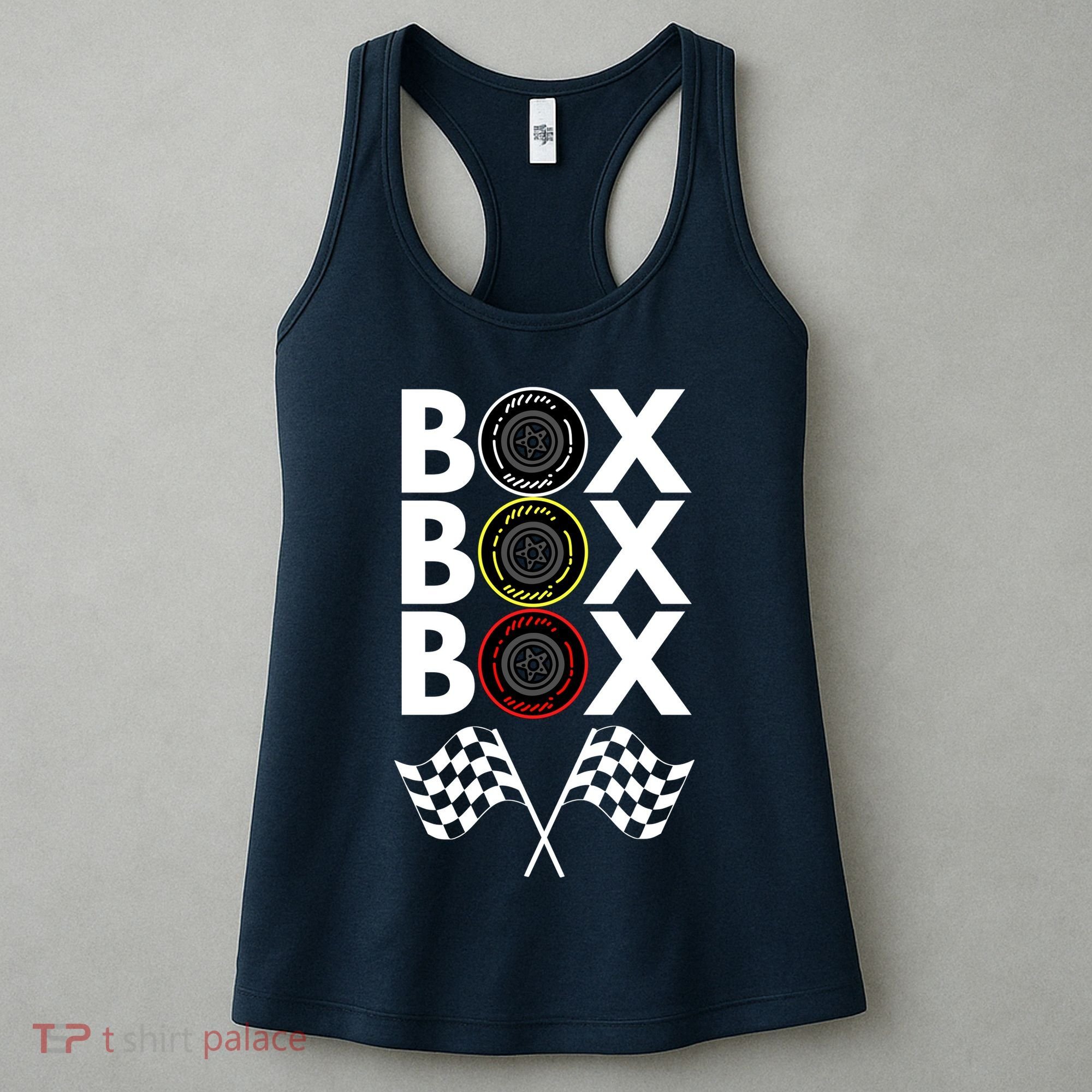 Formula Racing Car, Box Box Box Radio Call To PitBox Car Race Women's Tank Top