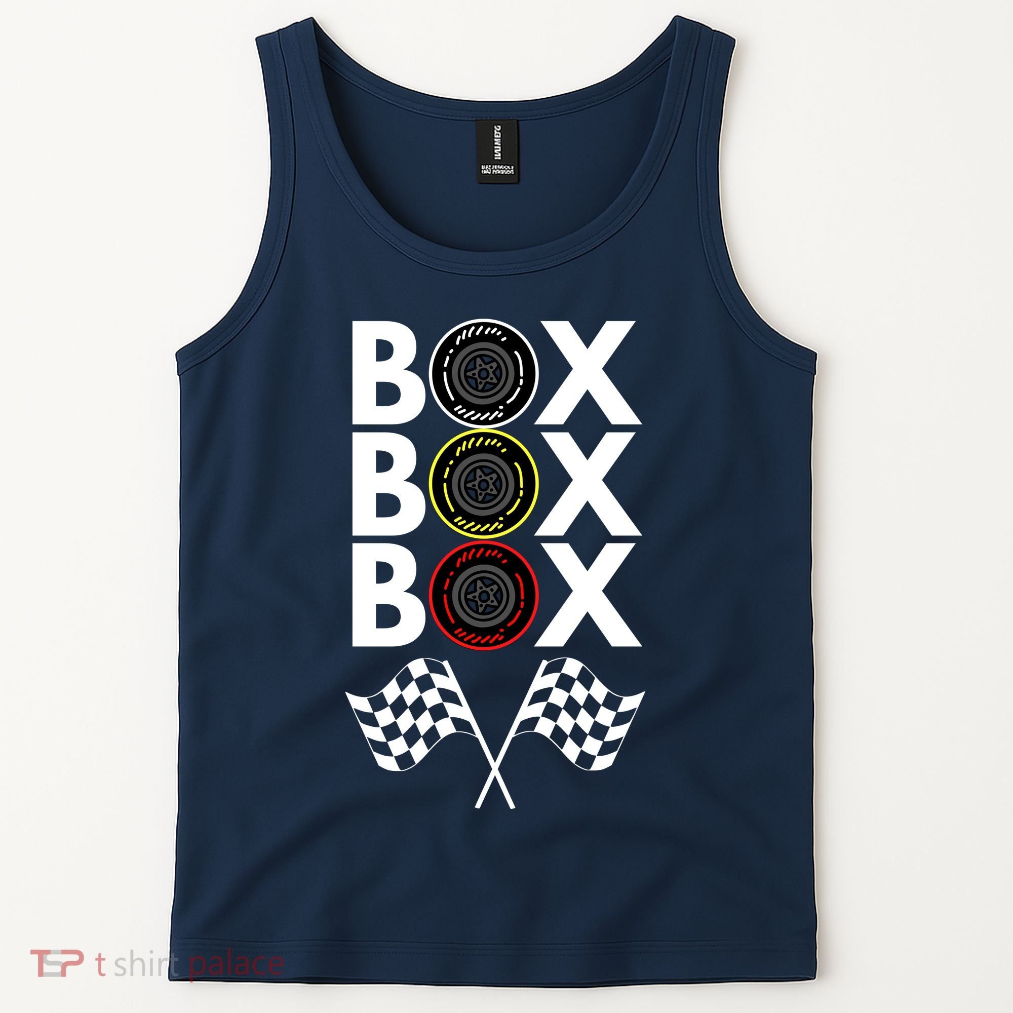 Formula Racing Car, Box Box Box Radio Call To PitBox Car Race Tank Top