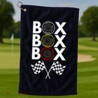 Formula Racing Car, Box Box Box Radio Call To PitBox Car Race Golf Towel thumb 1