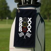 Formula Racing Car, Box Box Box Radio Call To PitBox Car Race Golf Towel thumb 2