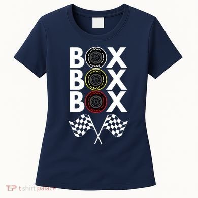 Formula Racing Car, Box Box Box Radio Call To PitBox Car Race Women's T-Shirt