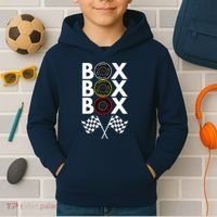 Formula Racing Car, Box Box Box Radio Call To PitBox Car Race Kids Hoodie thumb 2