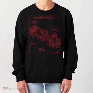 Formula Race Car Specifications Team Racing Fan Engineering Women's Sweatshirt