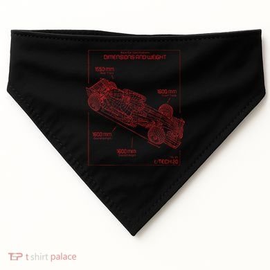Formula Race Car Specifications Team Racing Fan Engineering USA-Made Doggie Bandana