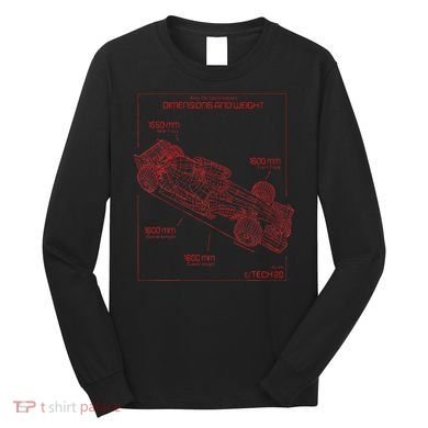 Formula Race Car Specifications Team Racing Fan Engineering Long Sleeve Shirt
