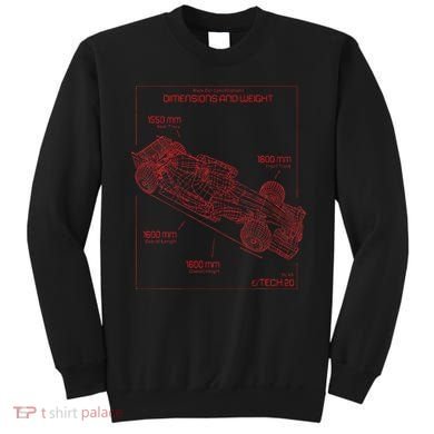 Formula Race Car Specifications Team Racing Fan Engineering Sweatshirt