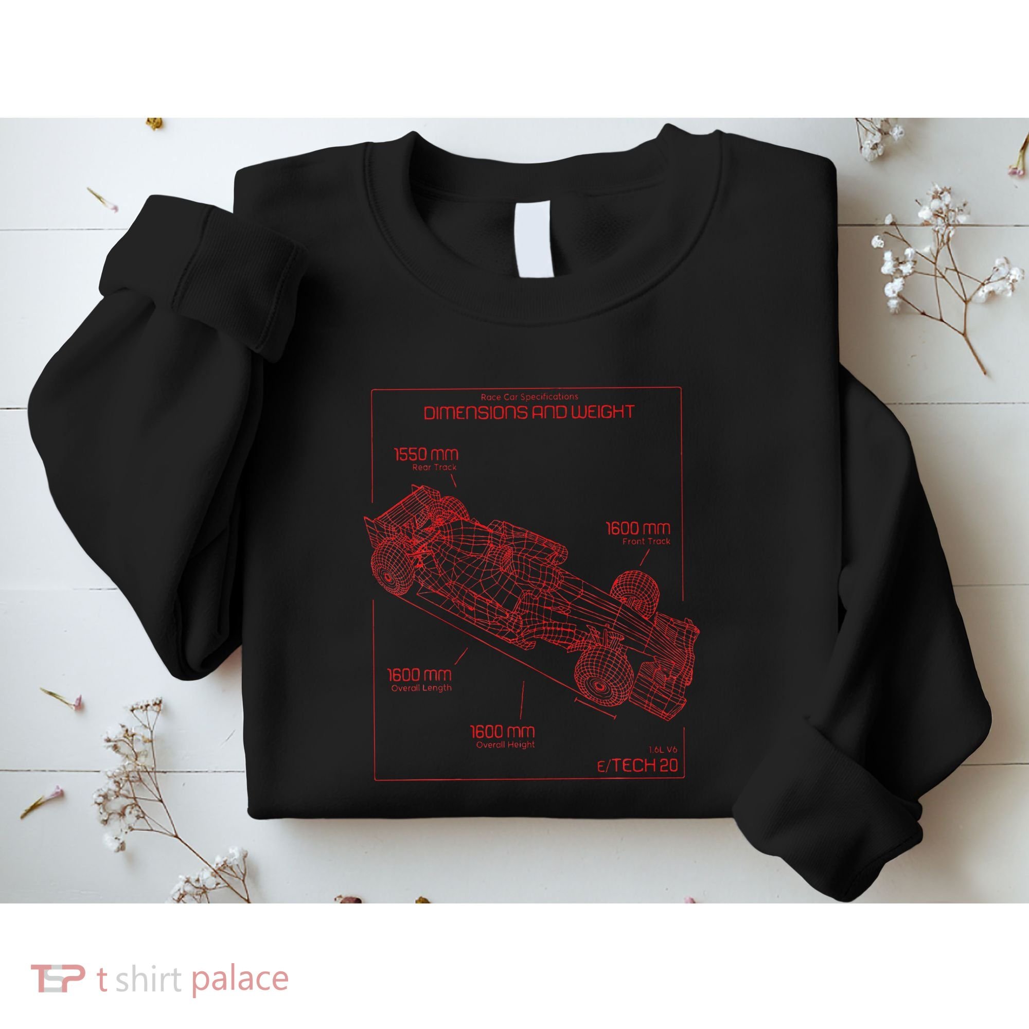 Formula Race Car Specifications Team Racing Fan Engineering Sweatshirt