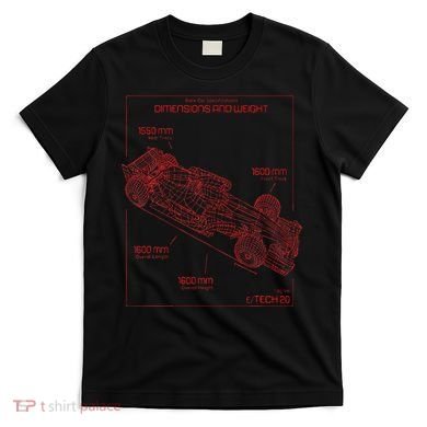 Formula Race Car Specifications Team Racing Fan Engineering T-Shirt
