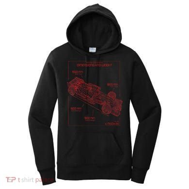 Formula Race Car Specifications Team Racing Fan Engineering Women's Hoodie
