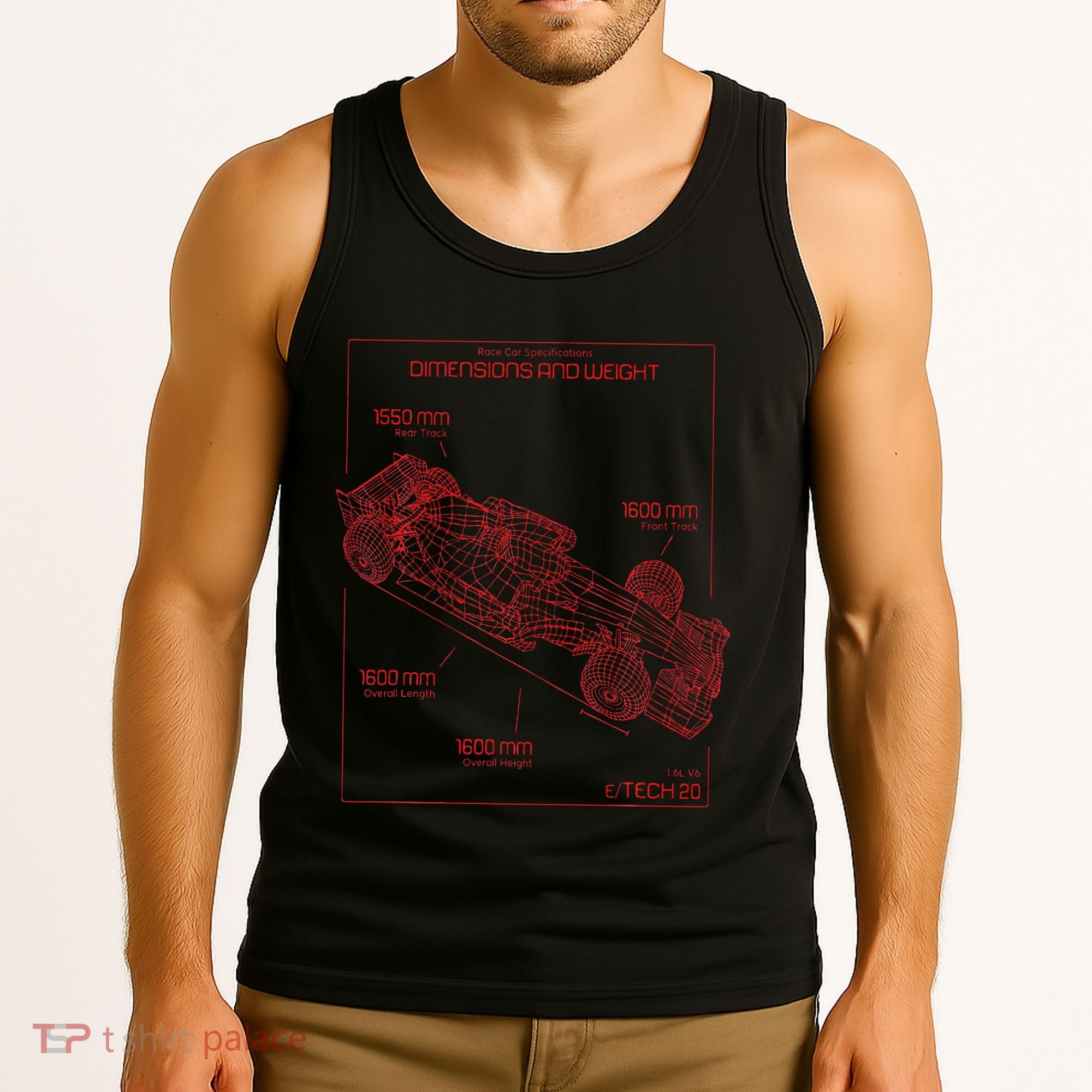 Formula Race Car Specifications Team Racing Fan Engineering Tank Top