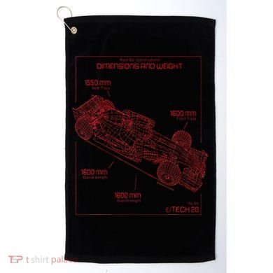 Formula Race Car Specifications Team Racing Fan Engineering Golf Towel