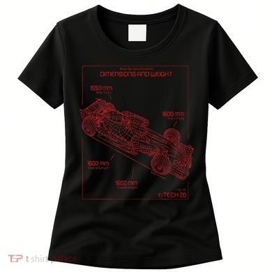 Formula Race Car Specifications Team Racing Fan Engineering Women's T-Shirt