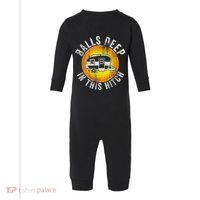 Funny RV Camper. Balls Deep In This Hitch Infant Fleece One Piece thumb 0