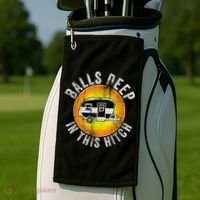 Funny RV Camper. Balls Deep In This Hitch Golf Towel thumb 2