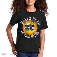 Funny RV Camper. Balls Deep In This Hitch Kids T-Shirt thumb 2