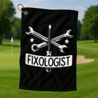 Fixologist Repair Car Technician Auto Mechanic Garage Golf Towel thumb 1