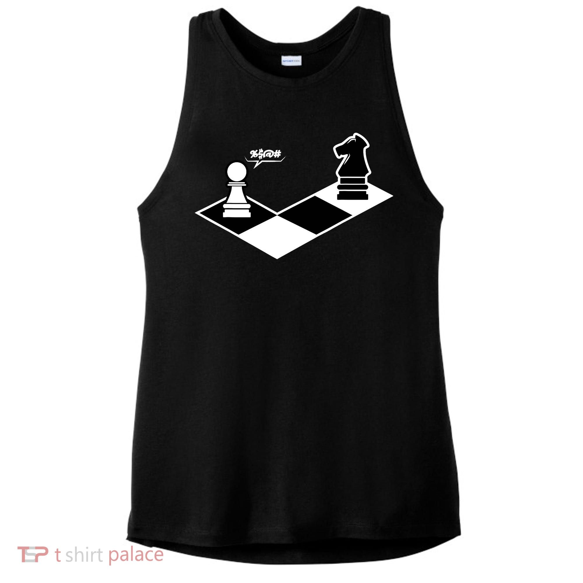 Funny Retro Chess Gift Chess-Player Ladies PosiCharge Tri-Blend Wicking Tank