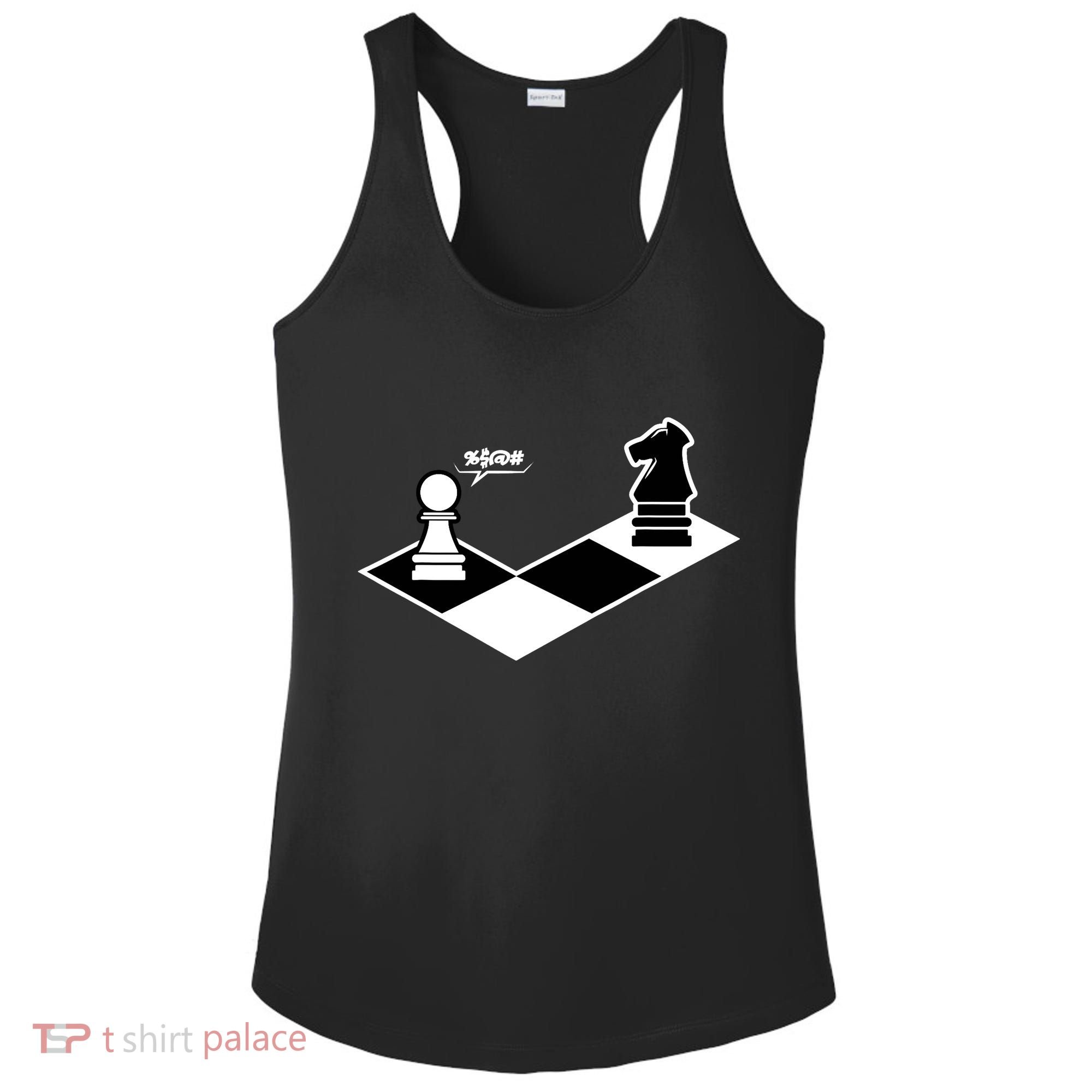 Funny Retro Chess Gift Chess-Player Ladies PosiCharge Competitor Racerback Tank