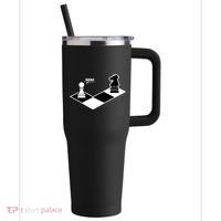 Funny Retro Chess Gift Chess-Player 40oz Vacuum Insulated Stainless Steel Travel Tumbler thumb 0