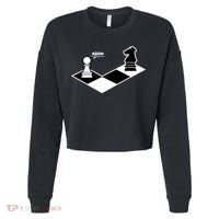 Funny Retro Chess Gift Chess-Player Cropped Pullover Crew thumb 0