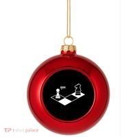 Funny Retro Chess Gift Chess-Player Plastic Christmas Ball Ornament thumb 0