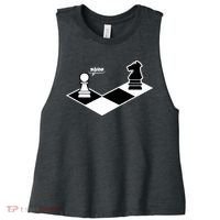 Funny Retro Chess Gift Chess-Player Women's Racerback Cropped Tank thumb 0